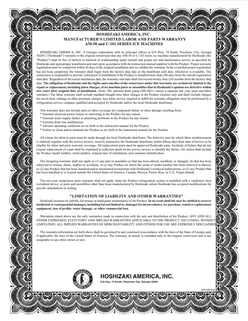 First page image of the manual for C-101BAH-ADDS