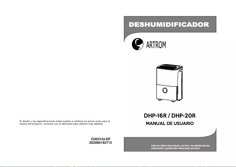 First page image of the manual for DHP-20R
