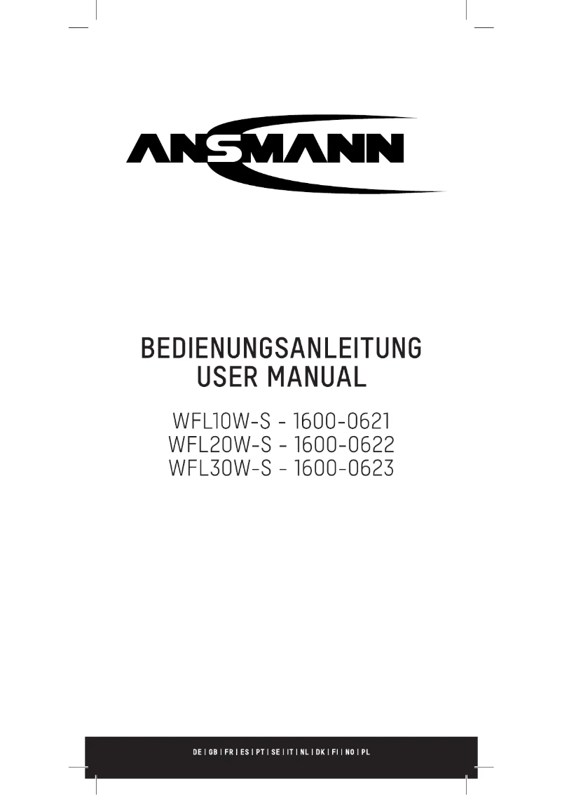 First page image of the manual for WFL10W-S