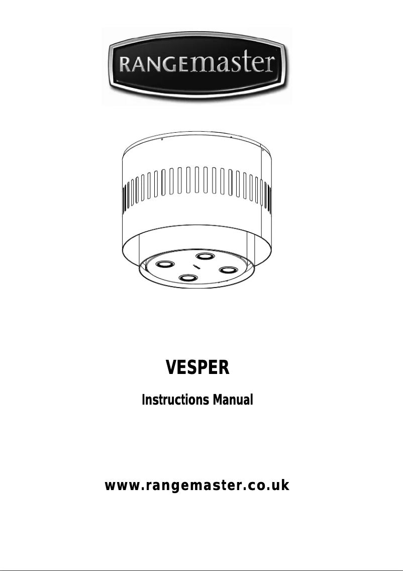 Page 1 of the manual User Manual Rangemaster VESCM52BL