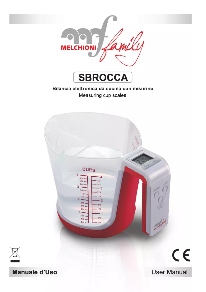 Page 1 de la notice Manuel utilisateur Melchioni SBROCCA