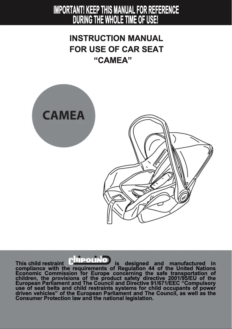 Page 1 of the manual User Manual Chipolino Camea