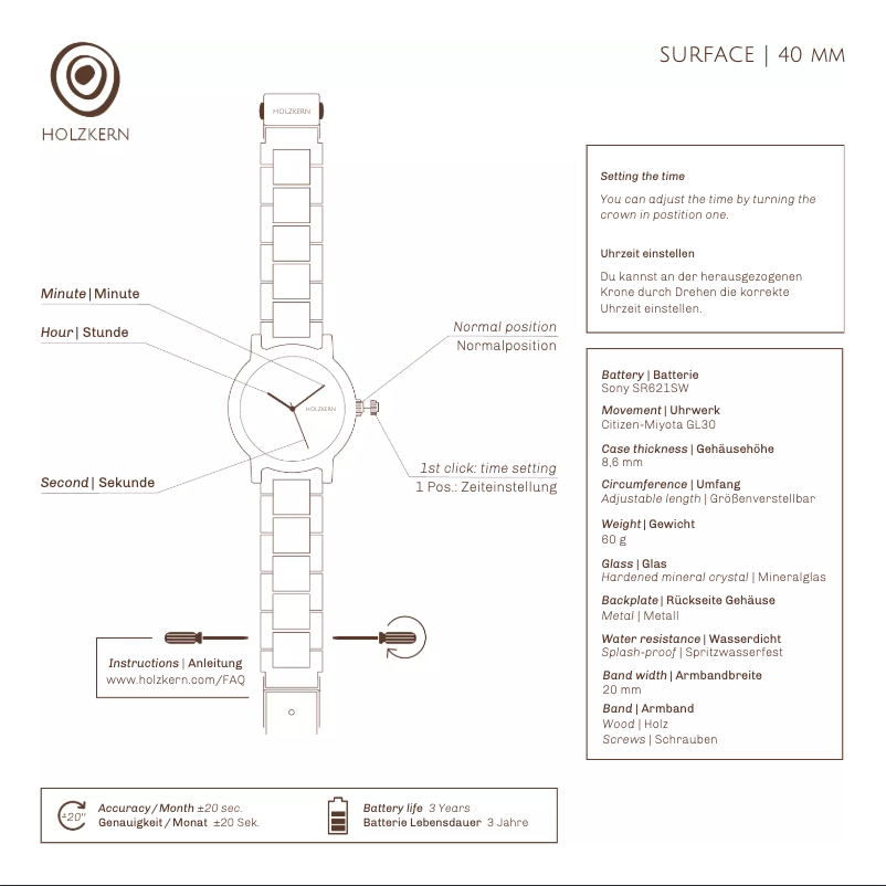 Page 1 of the manual User Manual Holzkern Sanddüne