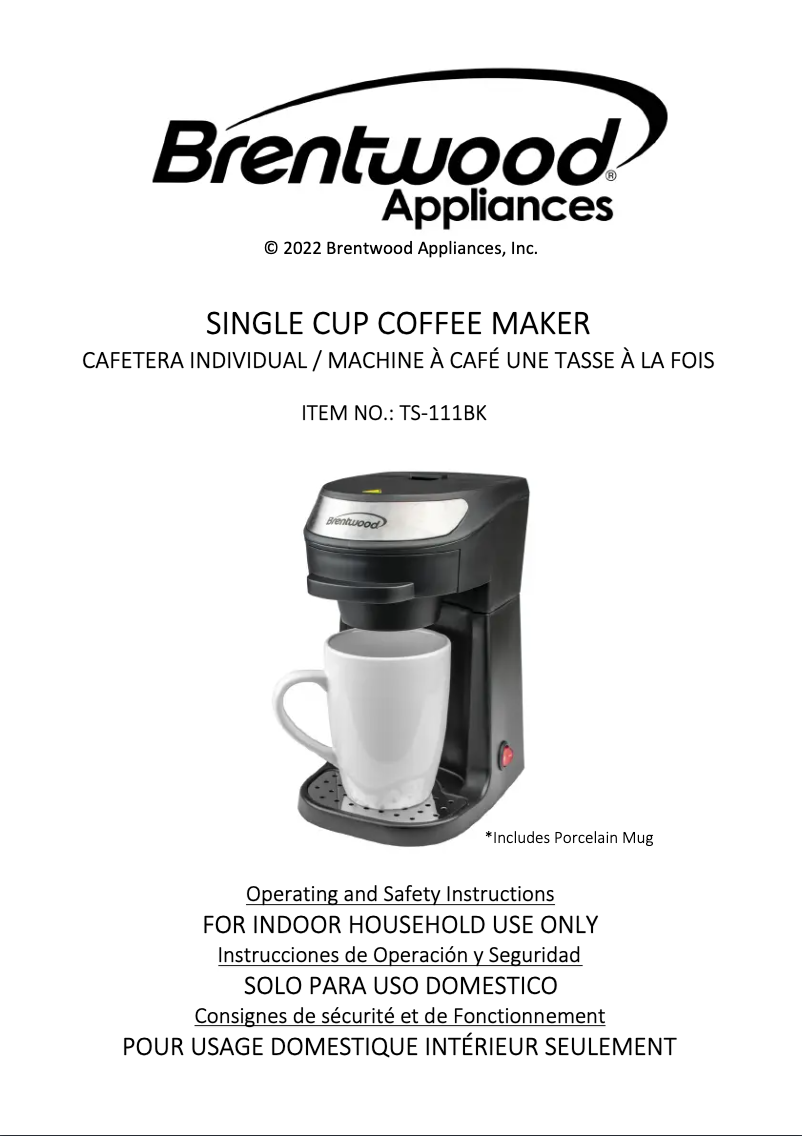 First page image of the manual for TS-111BK