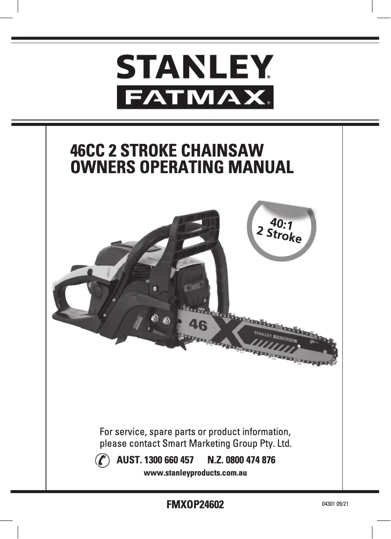 Page 1 de la notice Manuel utilisateur Stanley FMXOP24602