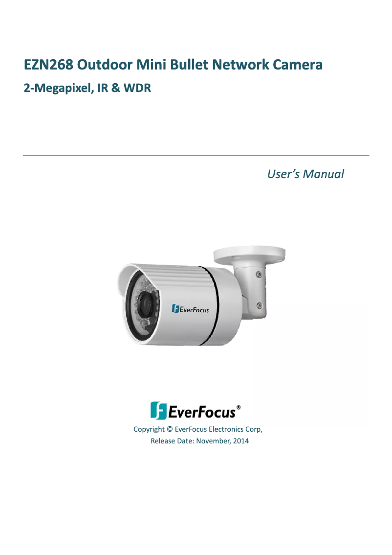 First page image of the manual for EZN268