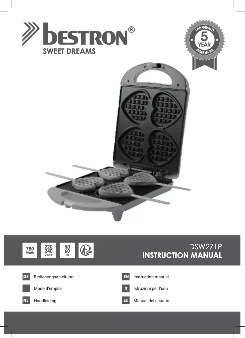 First page image of the manual for DSW271P