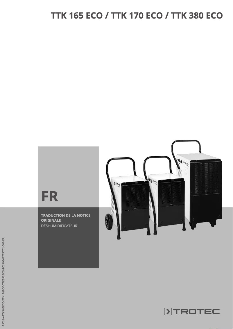 First page image of the manual for TTK 165 ECO