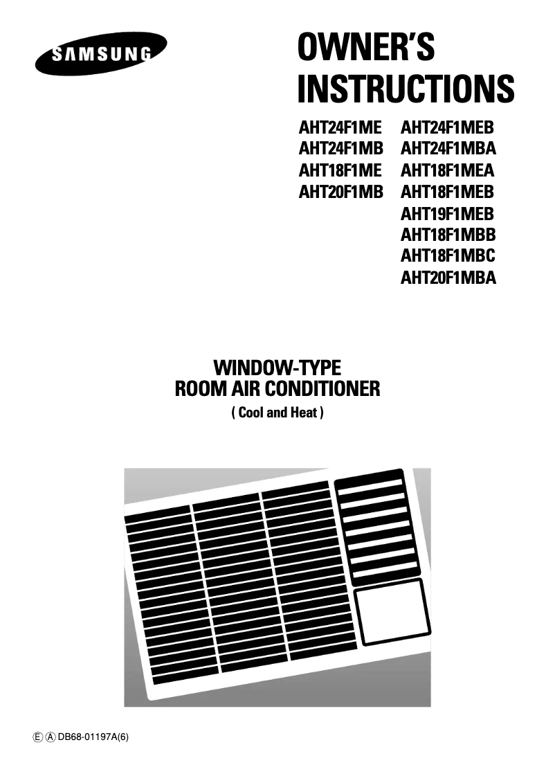 First page image of the manual for AHT24F1MEB