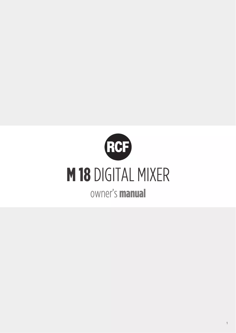 First page image of the manual for M18