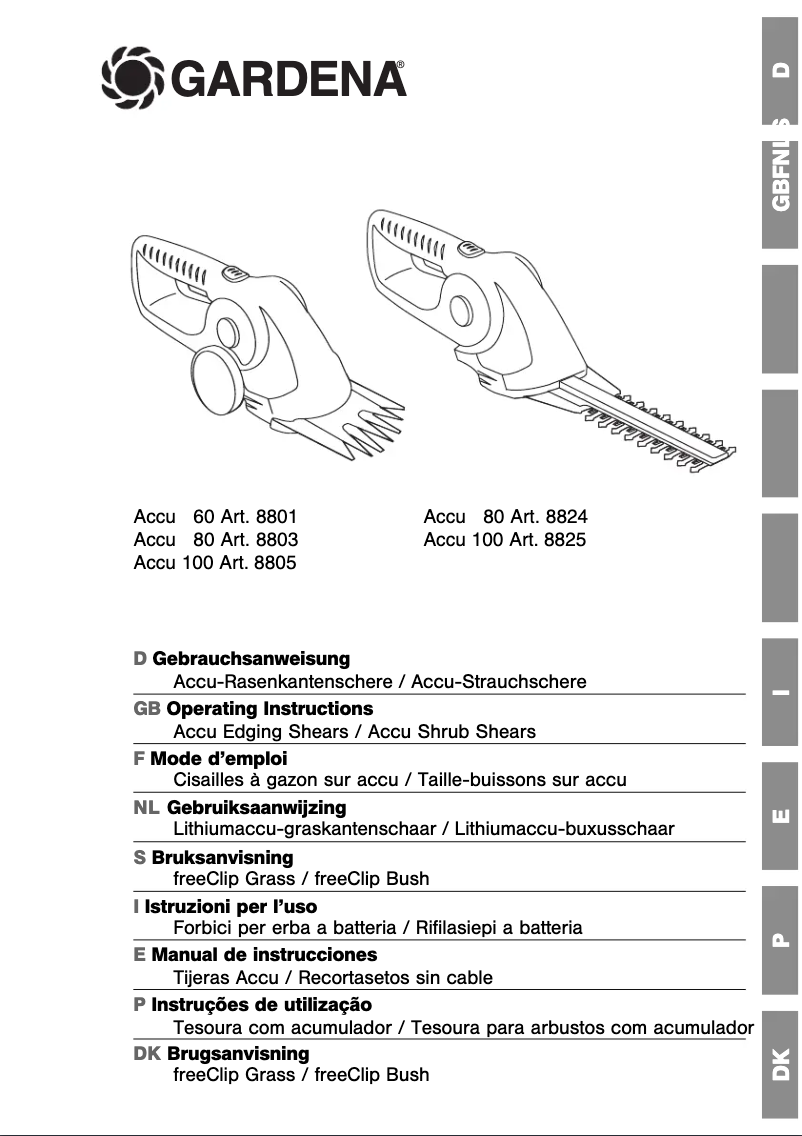 First page image of the manual for Accu 80
