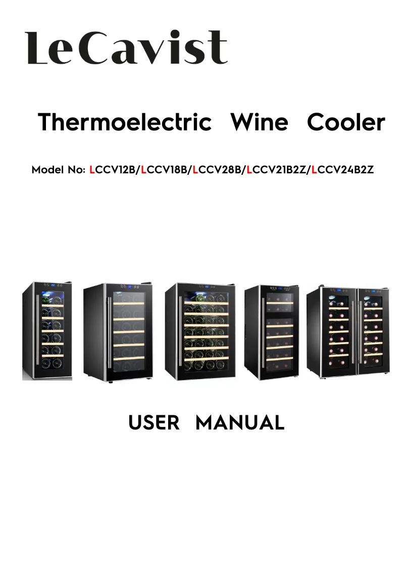 First page image of the manual for LCCV18B