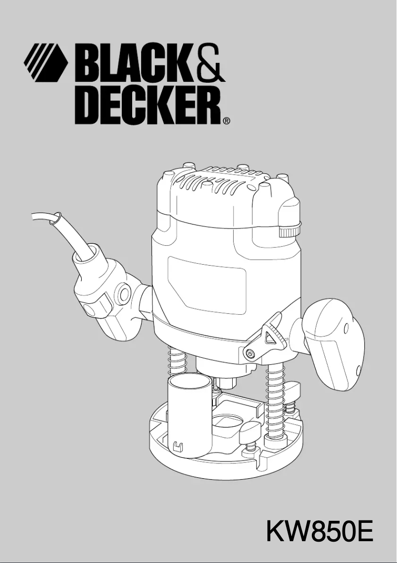 Page 1 of the manual User Manual Black & Decker KW850E