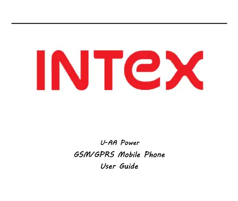 Page 1 of the manual User Manual Intex U-AA Power