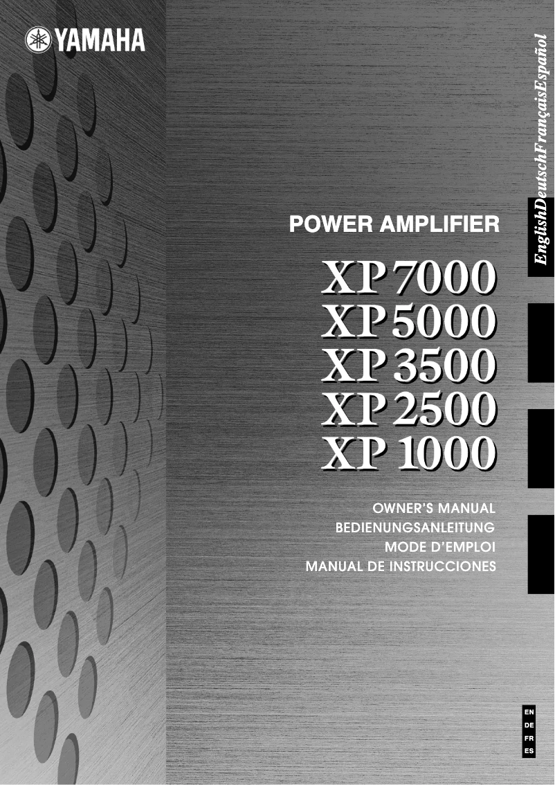 Page 1 of the manual User Manual Yamaha XP7000