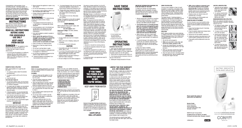 First page image of the manual for Total Body E20R