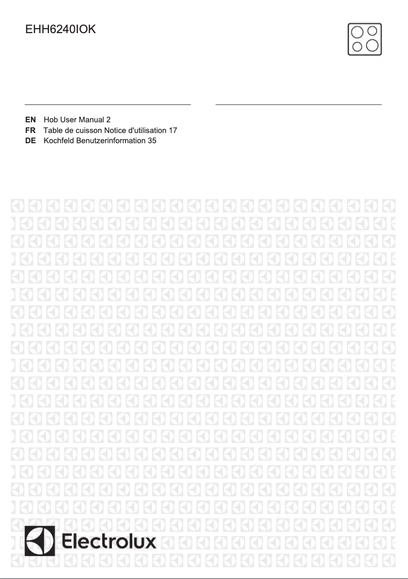 Page 1 of the manual User Manual Electrolux EHH6240IOK