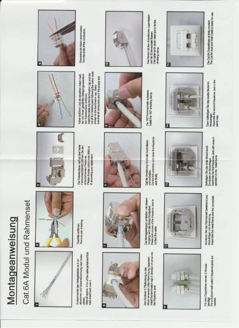 First page image of the manual for KeyStone CAT 6a 500MHz