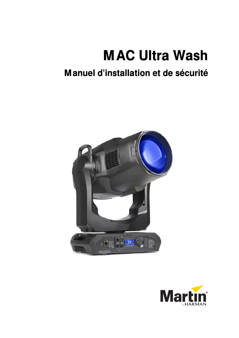 First page image of the manual for MAC Ultra Wash
