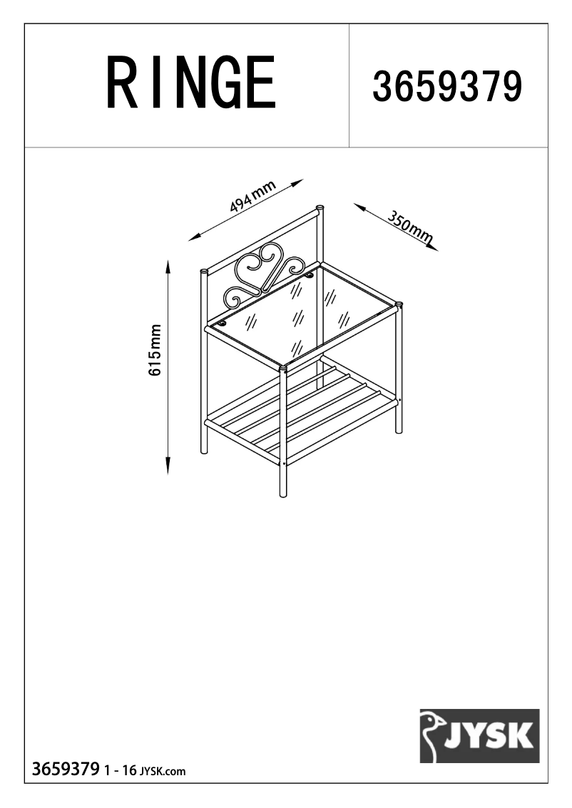 First page image of the manual for Ringe