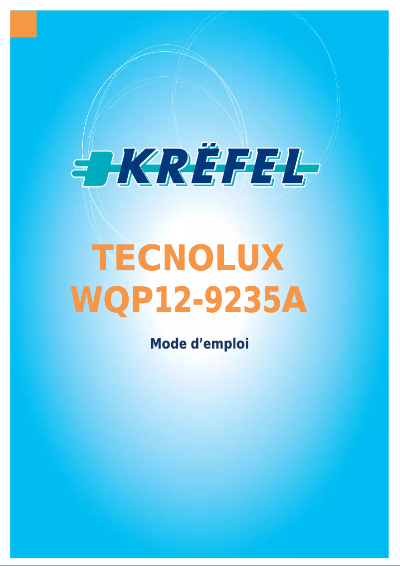 First page image of the manual for WQP12-9235A