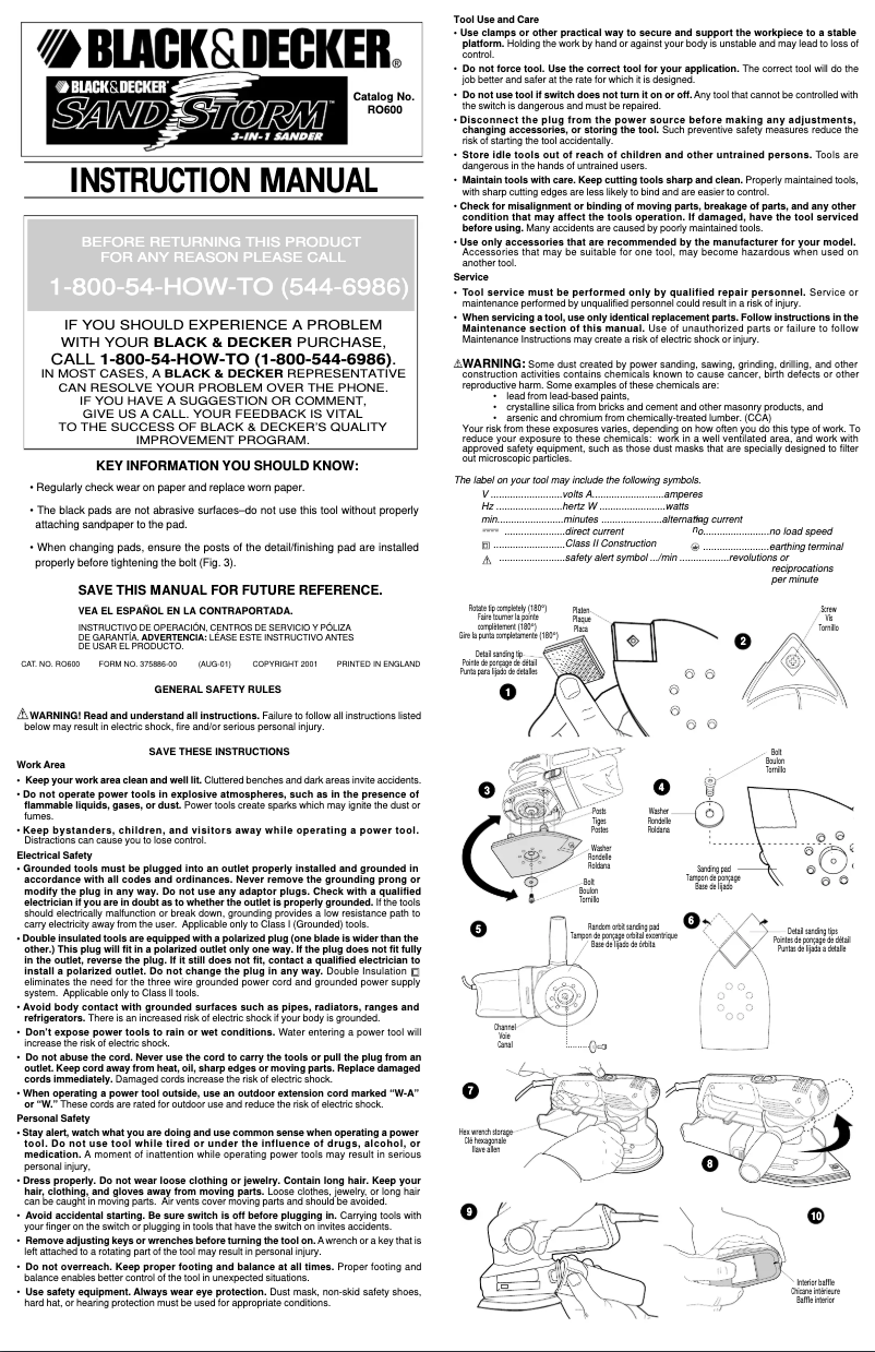 First page image of the manual for RO600