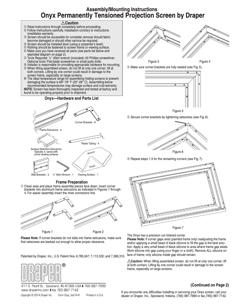 First page image of the manual for Onyx