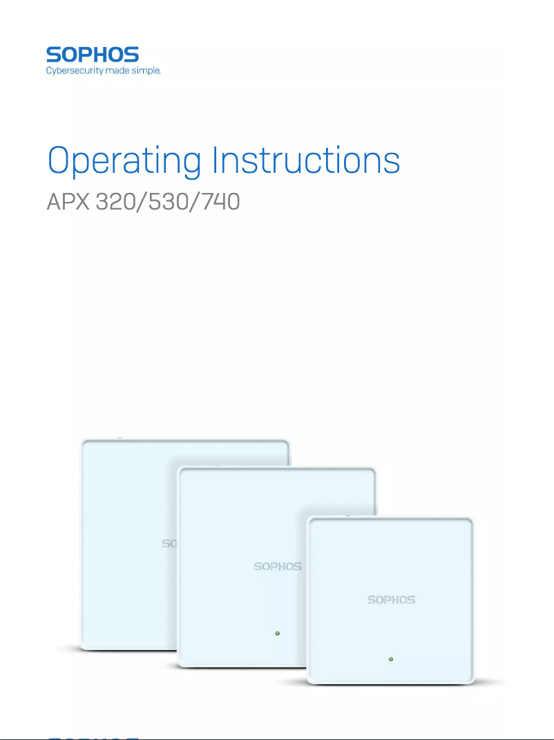 Page 1 de la notice Manuel utilisateur Sophos APX 530
