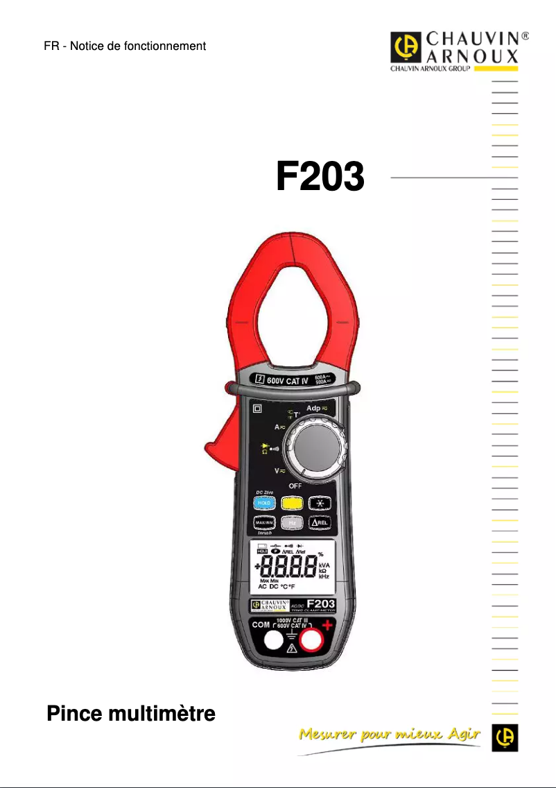 First page image of the manual for F203