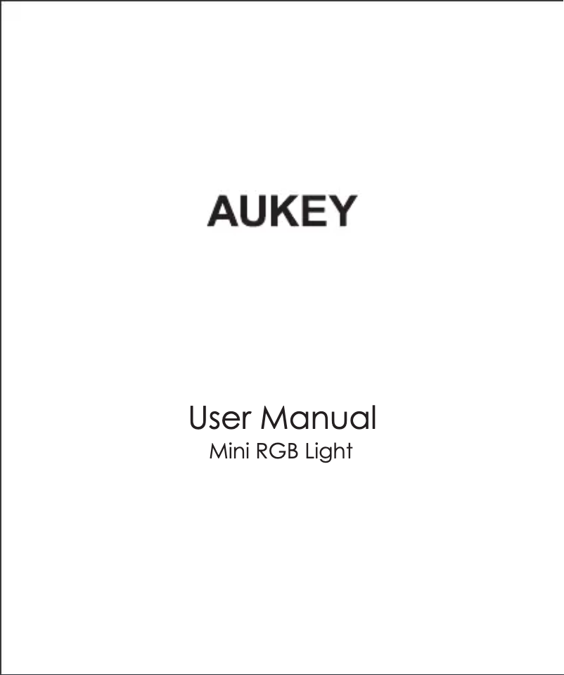 Page 1 of the manual User Manual Aukey LT-W6