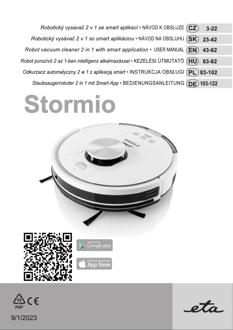 Page 1 of the manual User Manual Eta Stormio 4237 90000