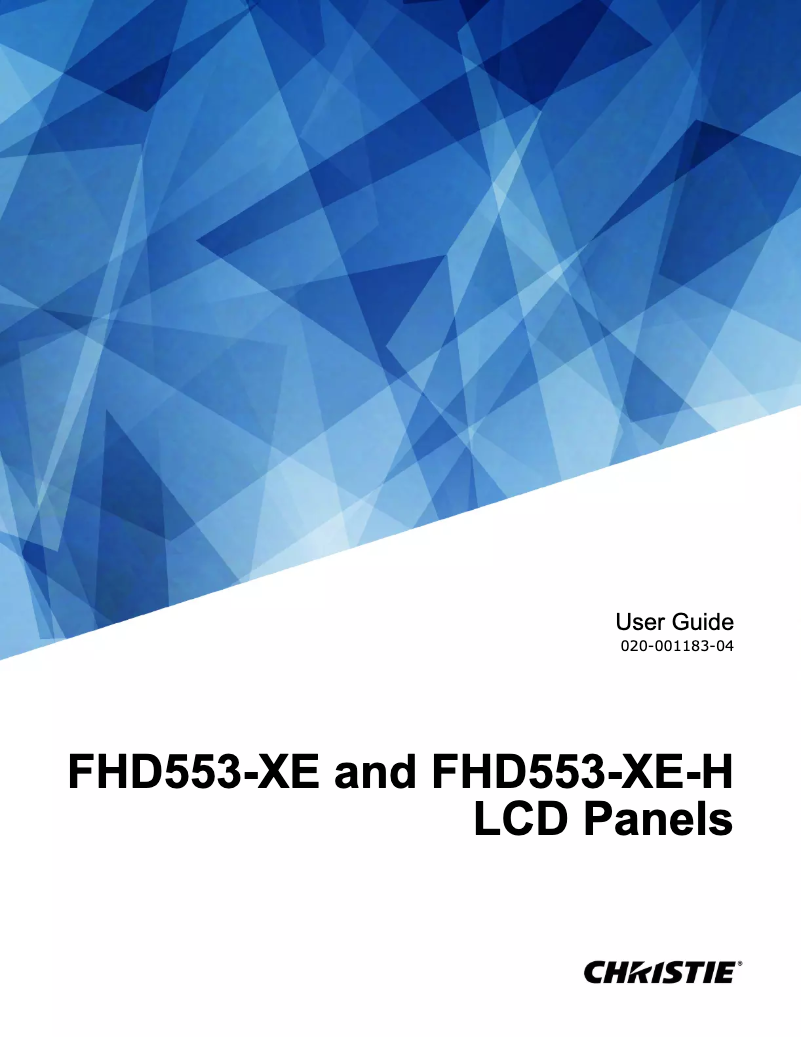 Page 1 of the manual User Manual Christie Extreme FHD553-XE-H