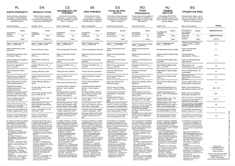 First page image of the manual for OWC9751TB HC