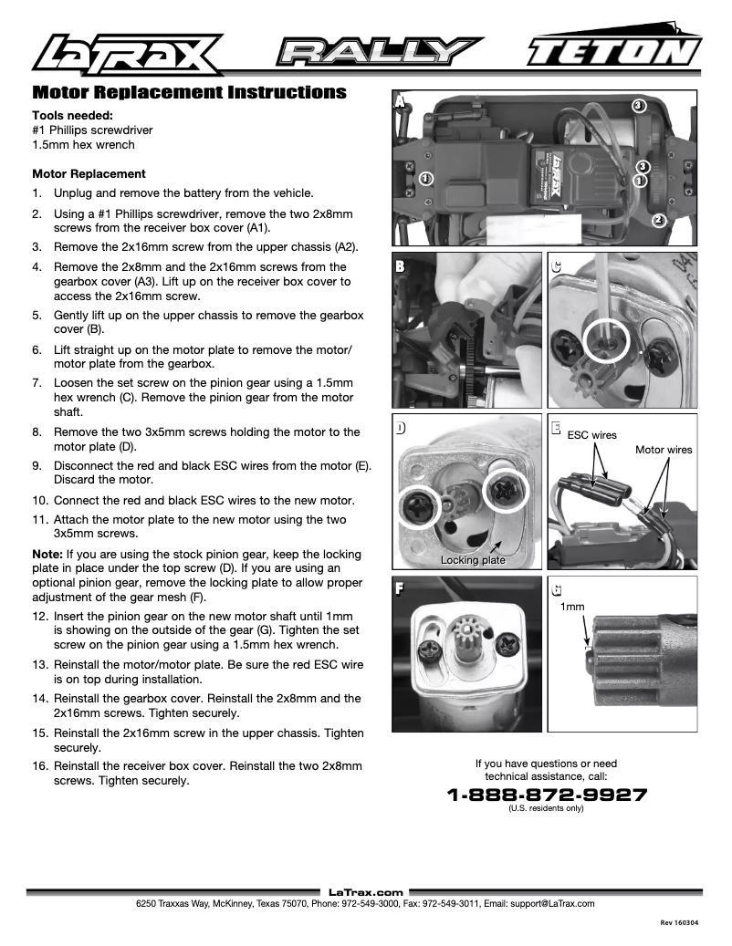 First page image of the manual for Teton