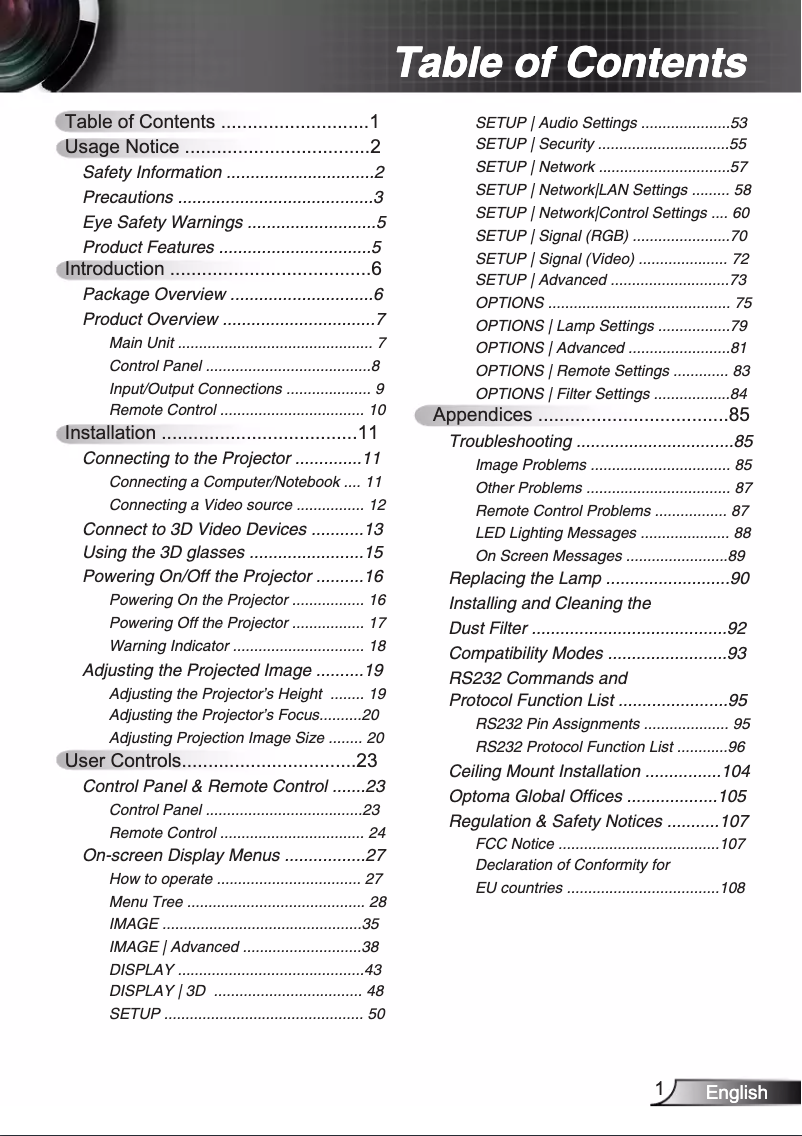First page image of the manual for X319USTir