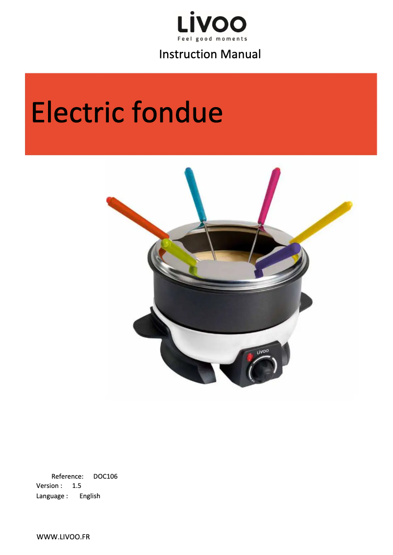 Page 1 of the manual User Manual Livoo DOC106