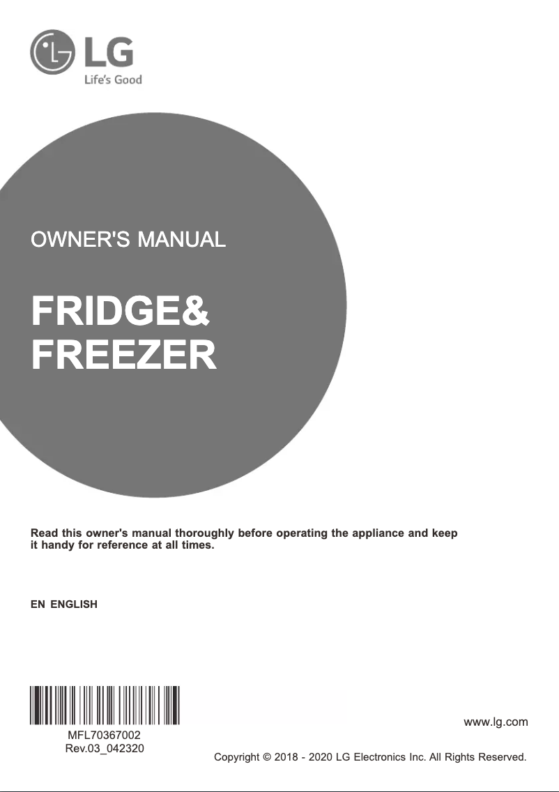 Page 1 of the manual User Manual LG GT-M5967PZ