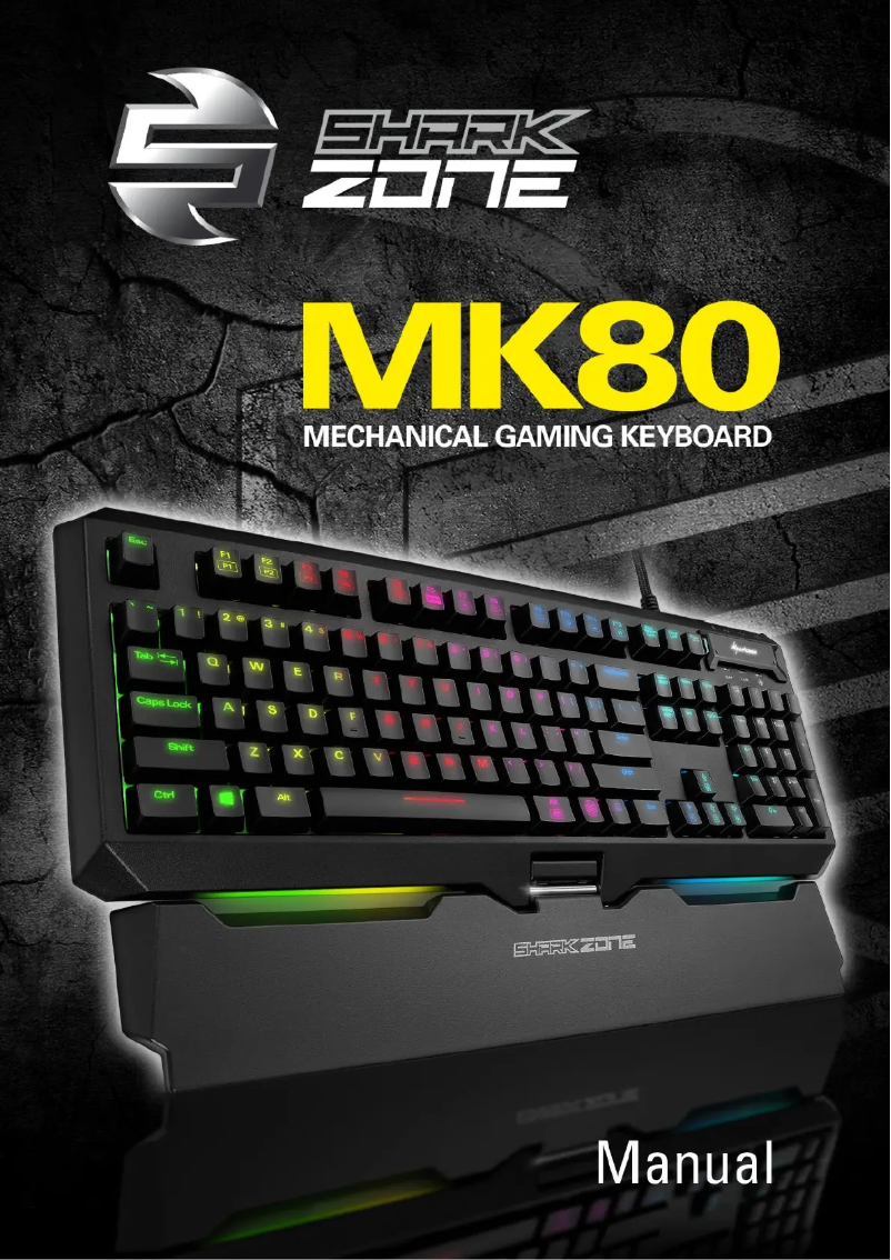 Page 1 of the manual User Manual Sharkoon Shark Zone MK80 RGB