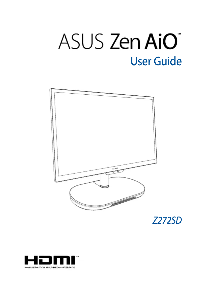 First page image of the manual for All-in-One Z272SDT-BA160T