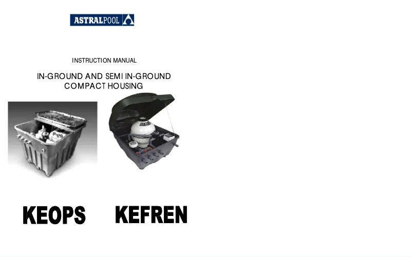 Page 1 of the manual User Manual AstralPool Kefren