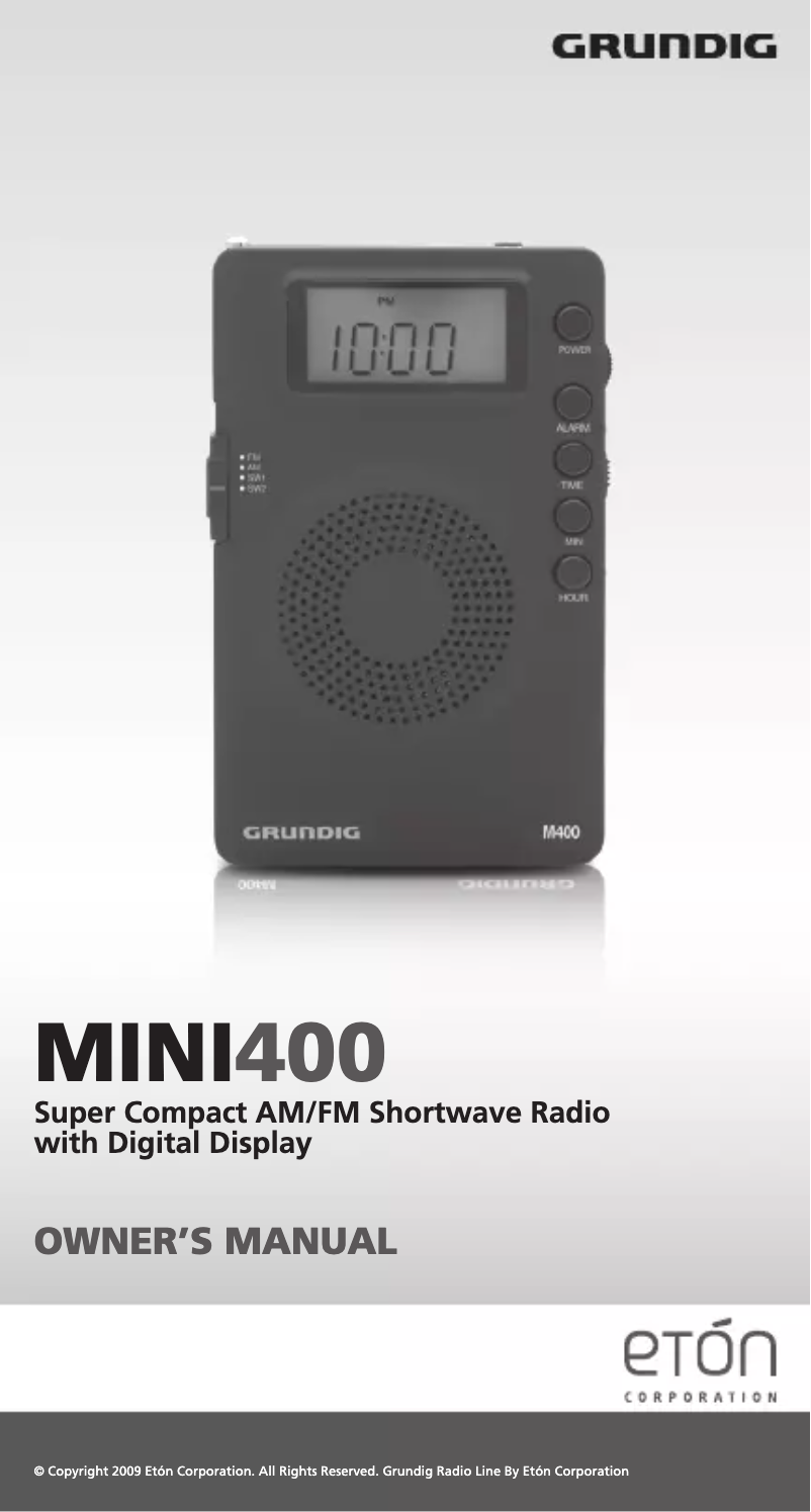 First page image of the manual for Mini 400