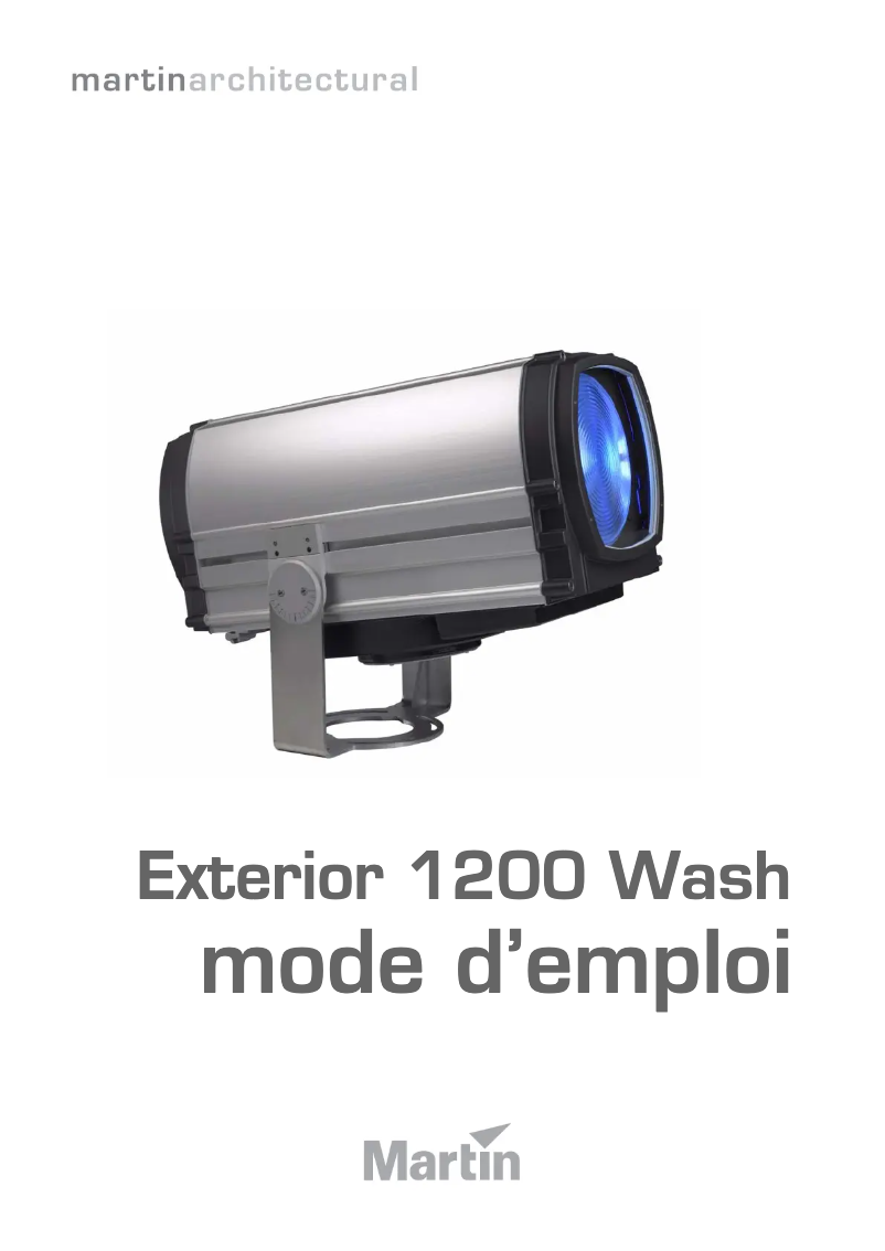 First page image of the manual for Exterior 1200 Wash