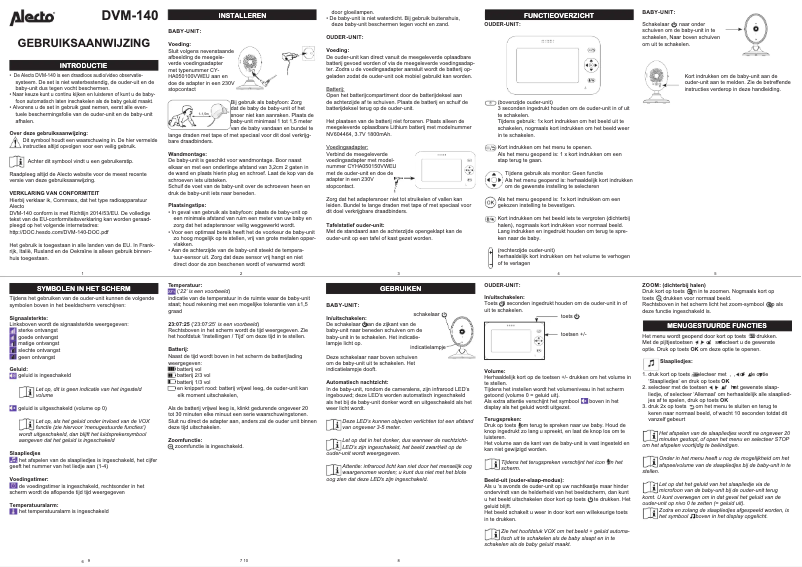 Page 1 of the manual User Manual Alecto DVM-140