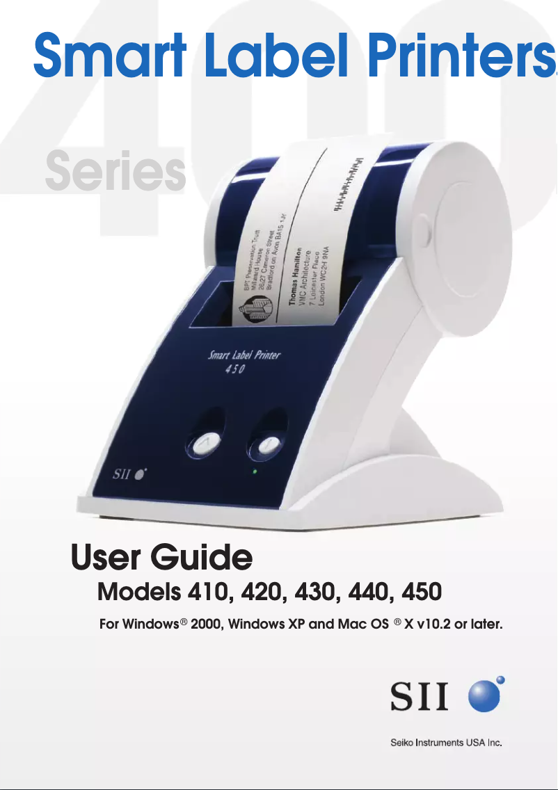 Page 1 de la notice Manuel utilisateur Seiko SLP-440