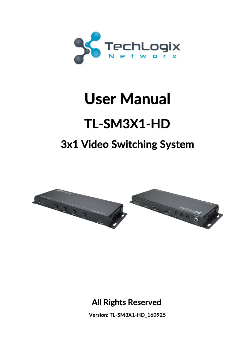 Page 1 of the manual User Manual TechLogix Networx TL-SM3X1-HD