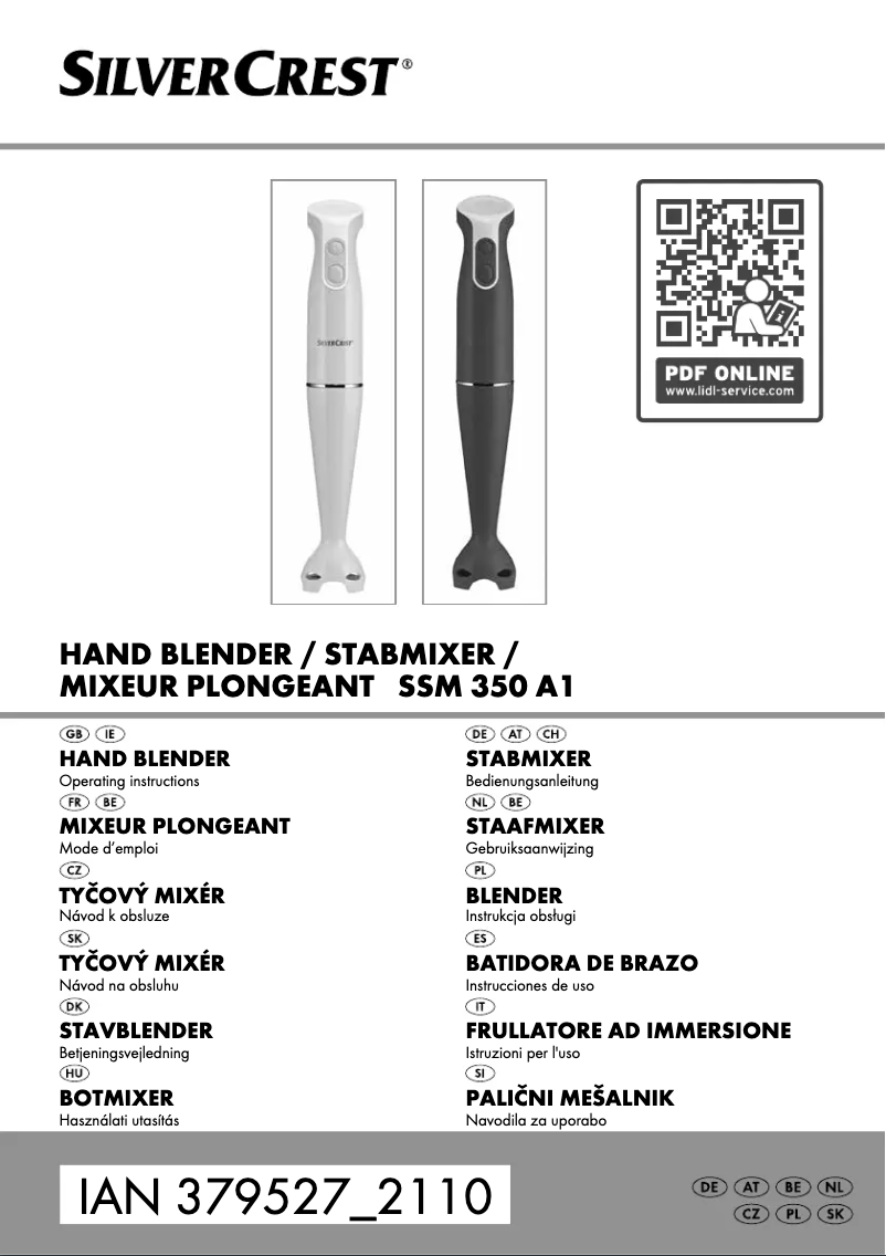 Page 1 of the manual User Manual SilverCrest SSME 600 A1