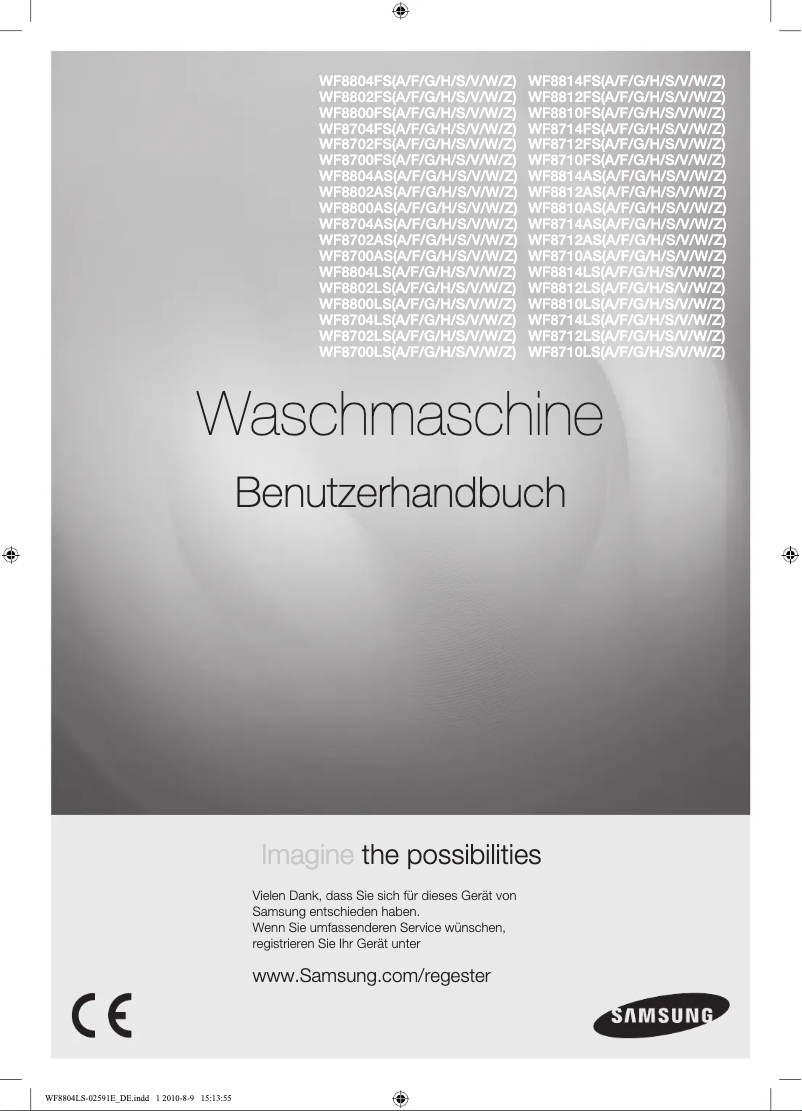 First page image of the manual for WF8712FS