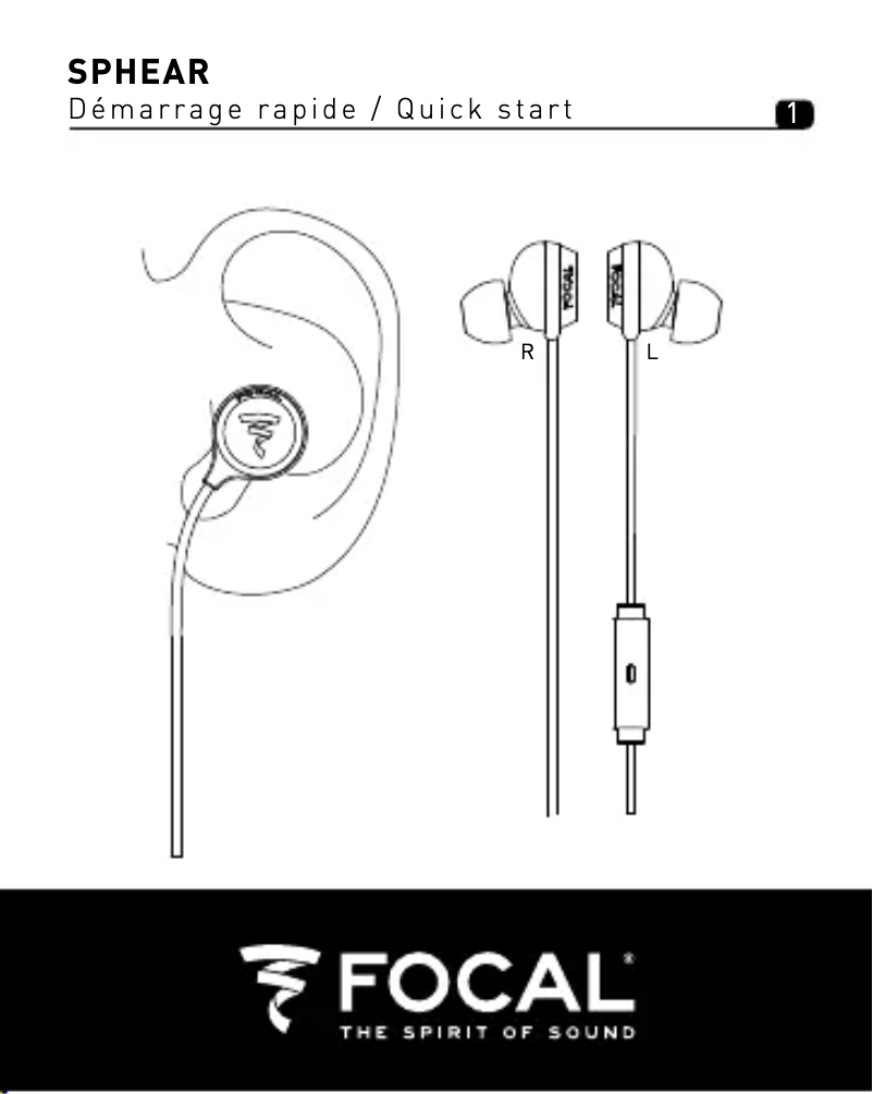 First page image of the manual for Sphear Wireless