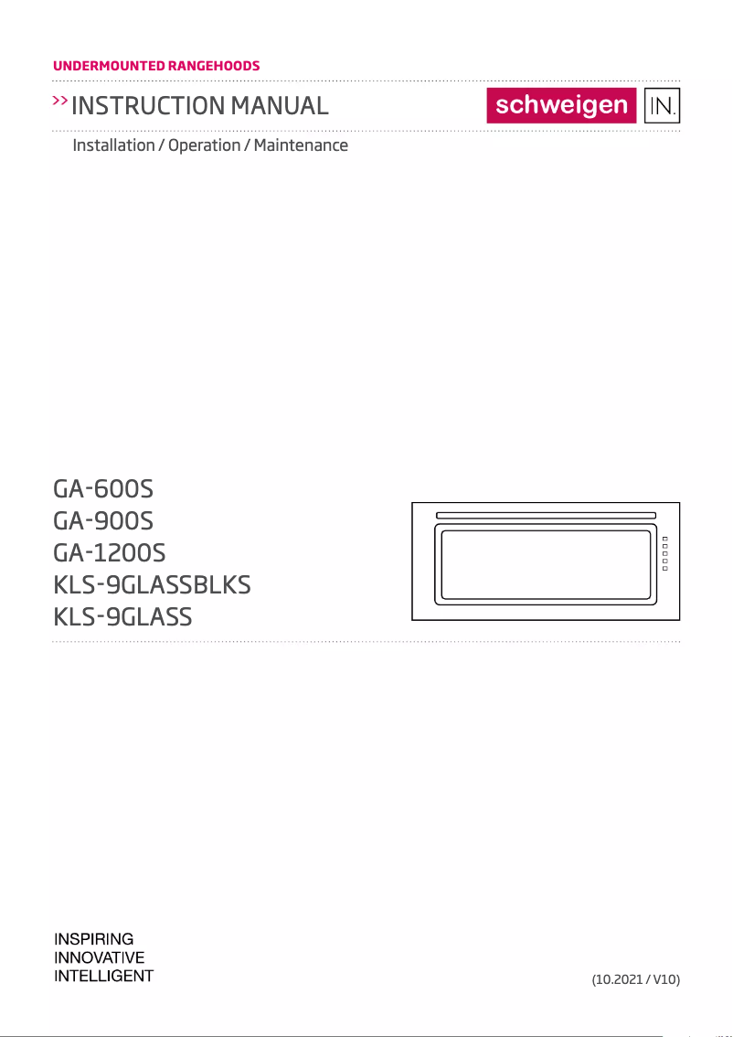 First page image of the manual for KLS-9GLASS