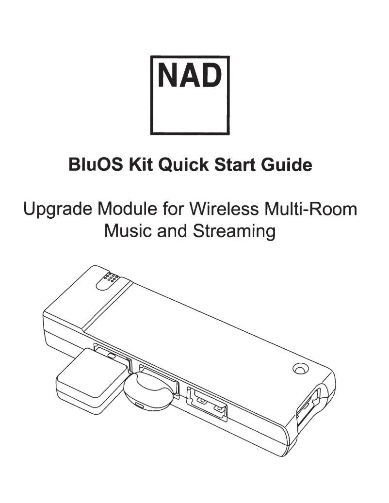 First page image of the manual for BluOS kit
